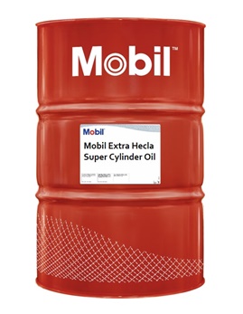 Mobil Extra Hecla Super Cylinder Oil Vat 208 liter zijkant